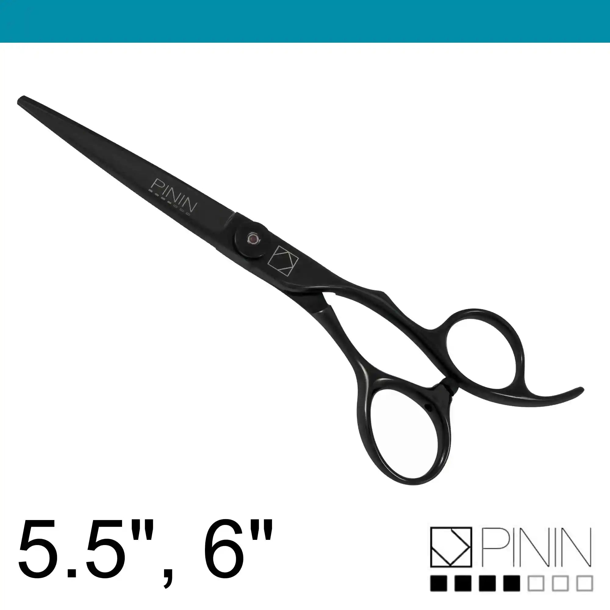 Pinin Q4 Ginger in Black Ergonomic Hairdressing Scissors
