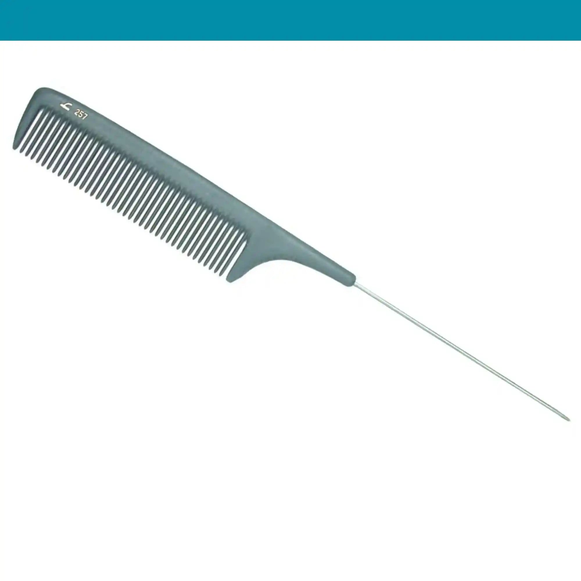 Leader Carbon #257 Metal Tail Comb 8½"