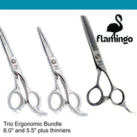 Flamingo Hairdressing Scissor Ergonomic 3pc set