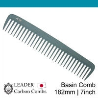 Leader Carbon #270 Wide Teeth Rake Comb 7"