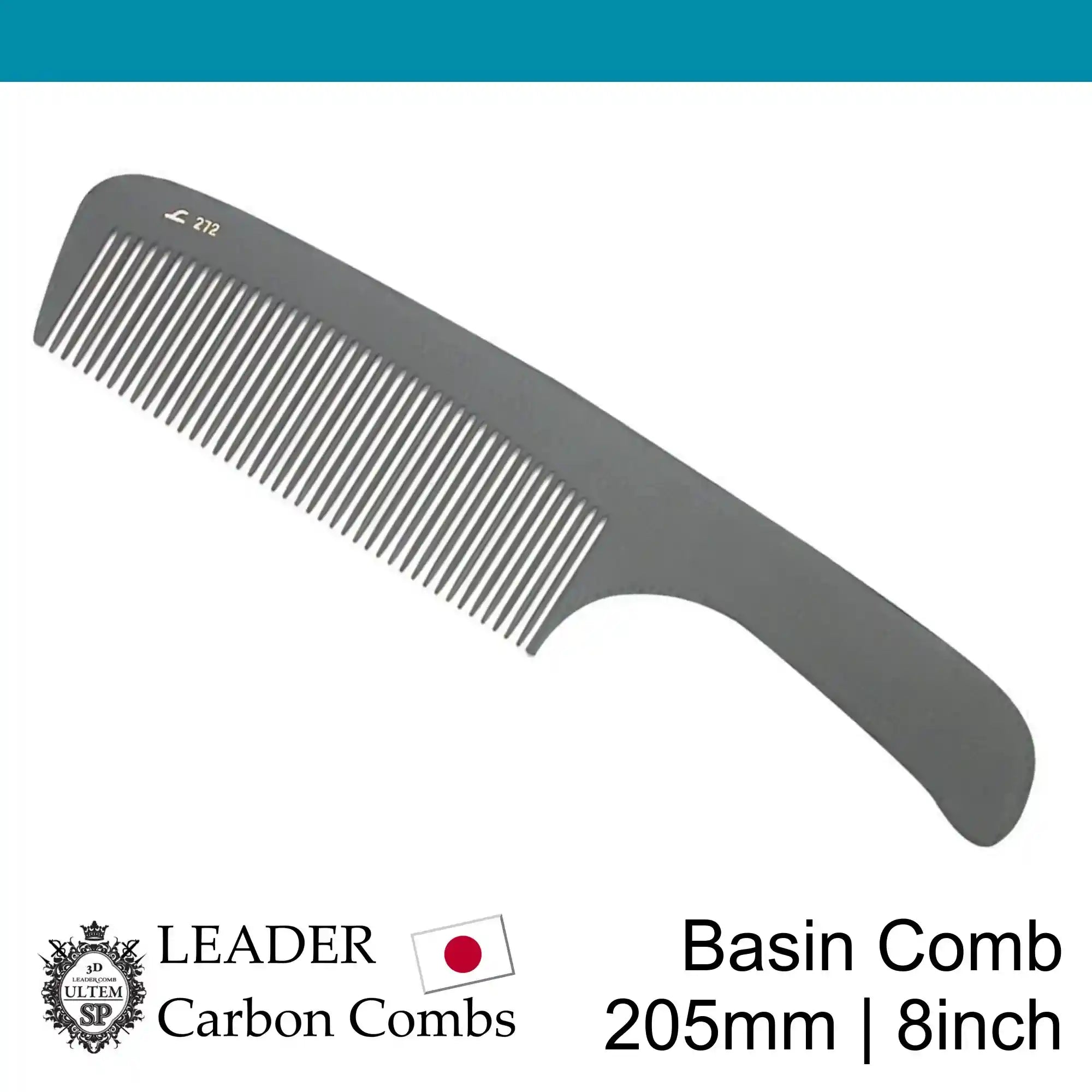 Leader Carbon #272 Basin Comb 8"