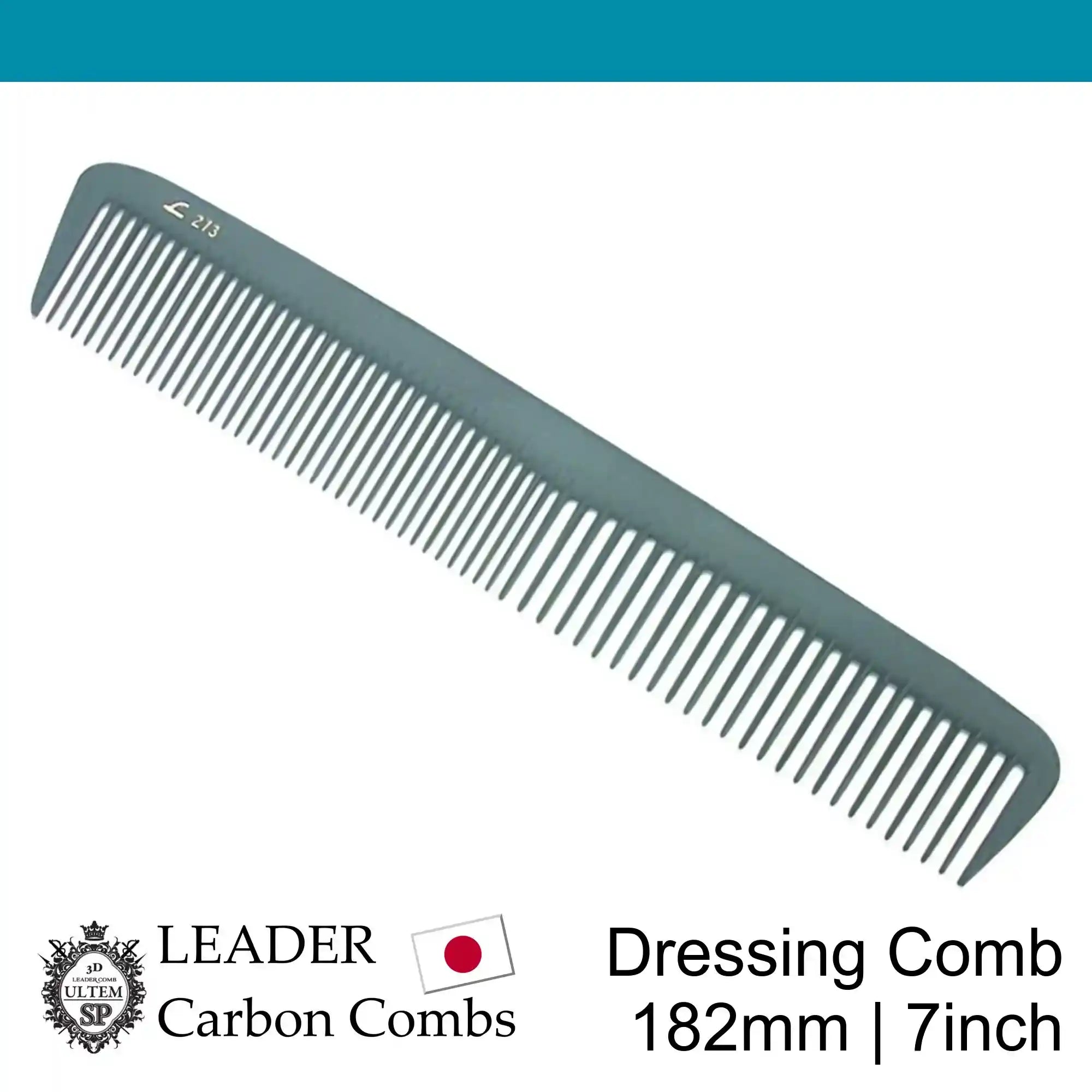 Leader Carbon #273 Dressing Comb 7"