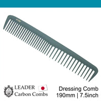 Leader Carbon #282 Wide Teeth Dressing Comb 7½"