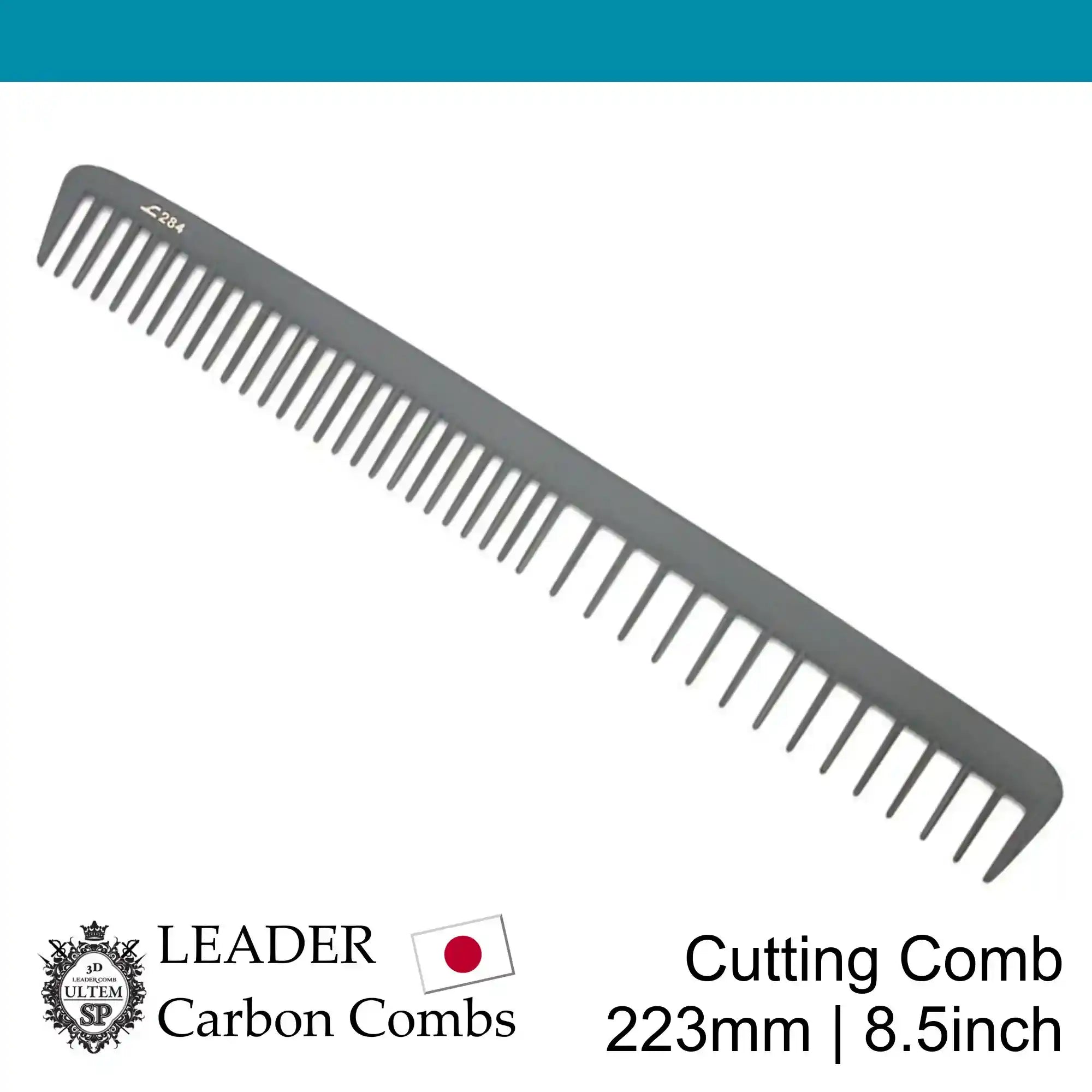 Leader Carbon #284 Long Cutting Comb Wide Teeth 8½"