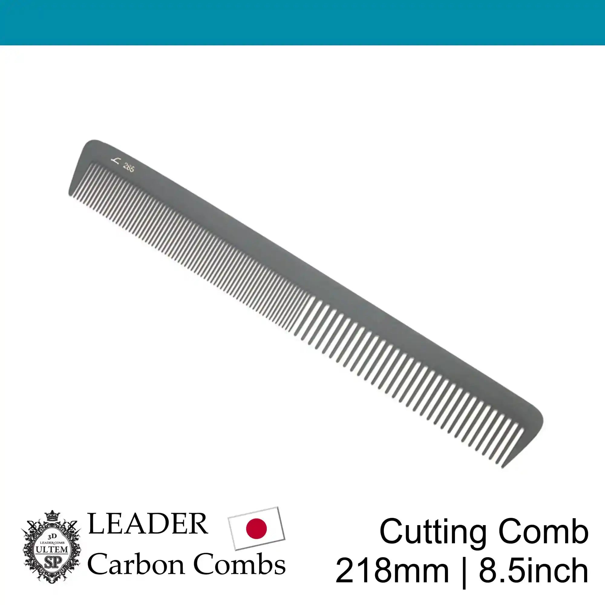 Leader Carbon #285 Long Cutting Comb Wide Teeth 8½"