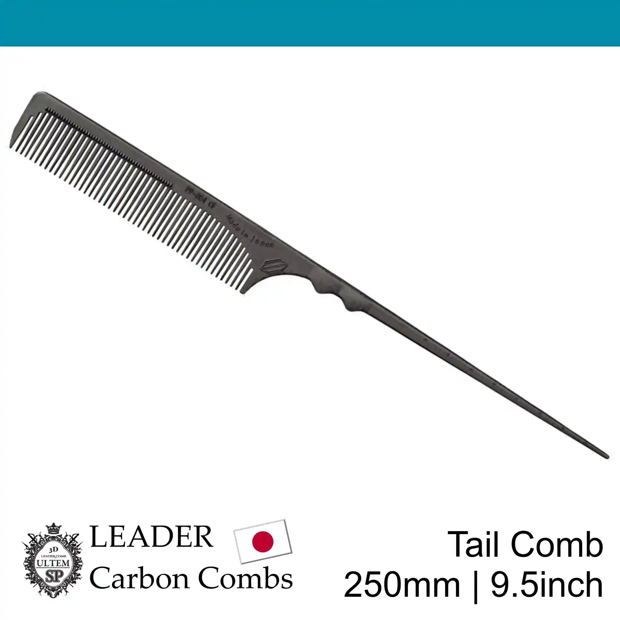 Leader Carbon #804 Long Tail Comb 9½"