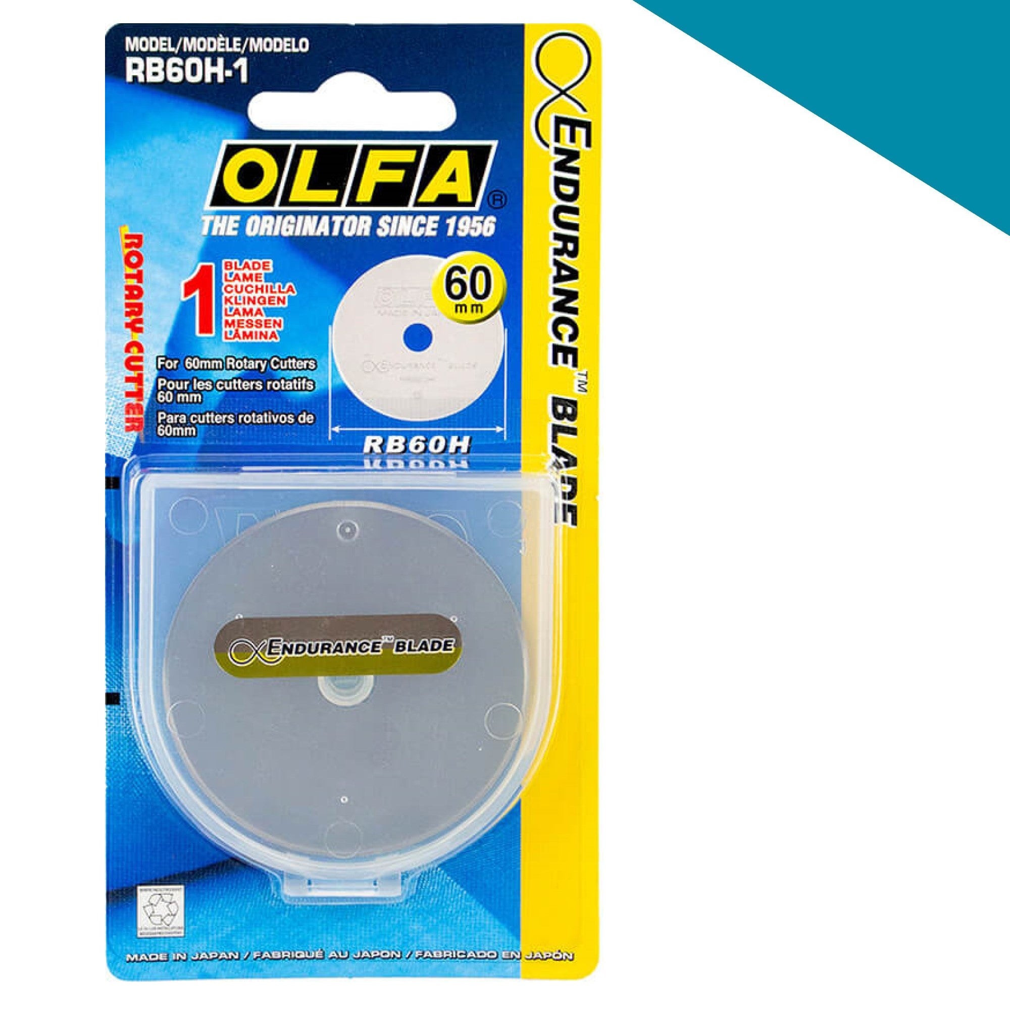 Olfa 60 mm endurance blades for Rotary Cutter large