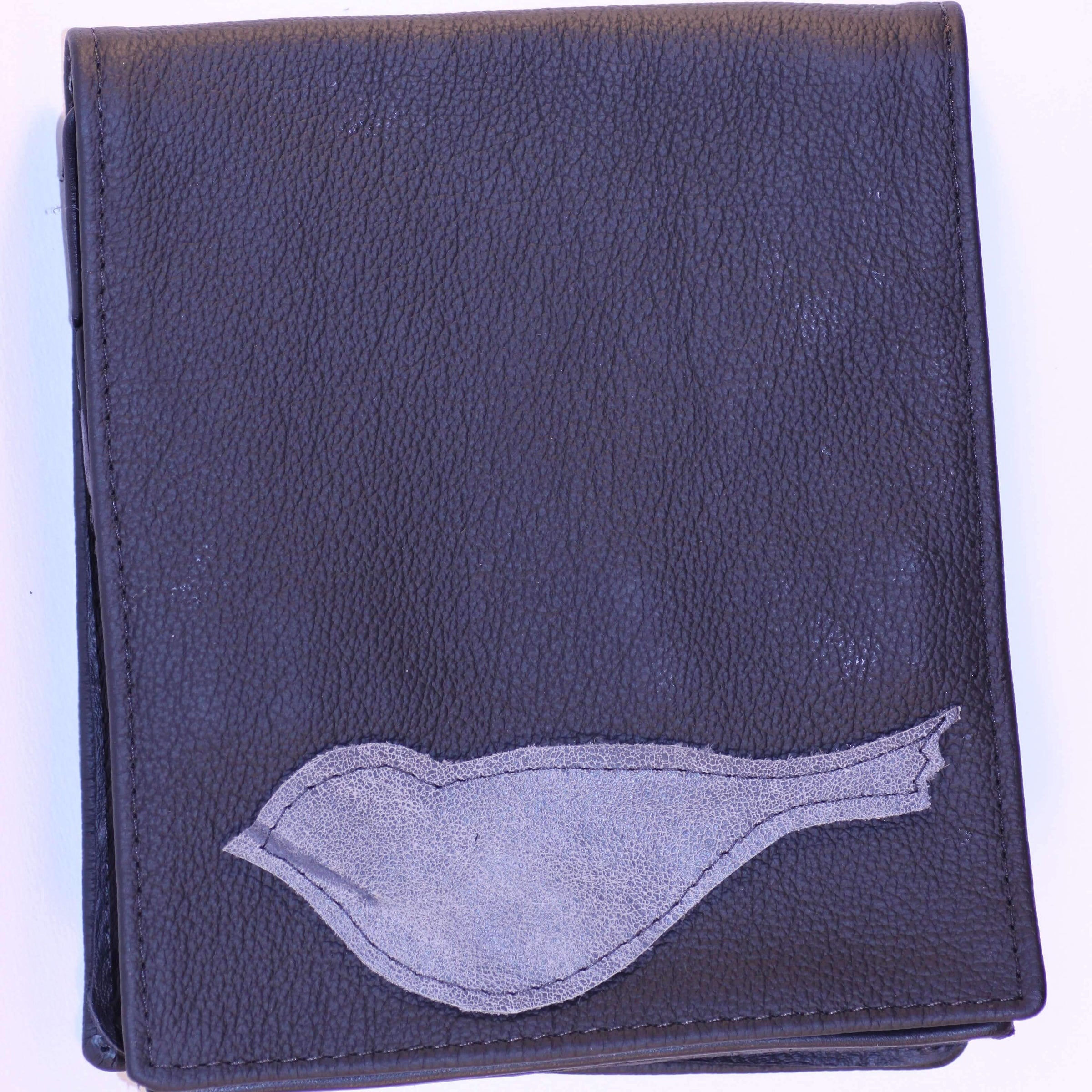 Leather Artisan Handmade leather scissor pouch gum leaf