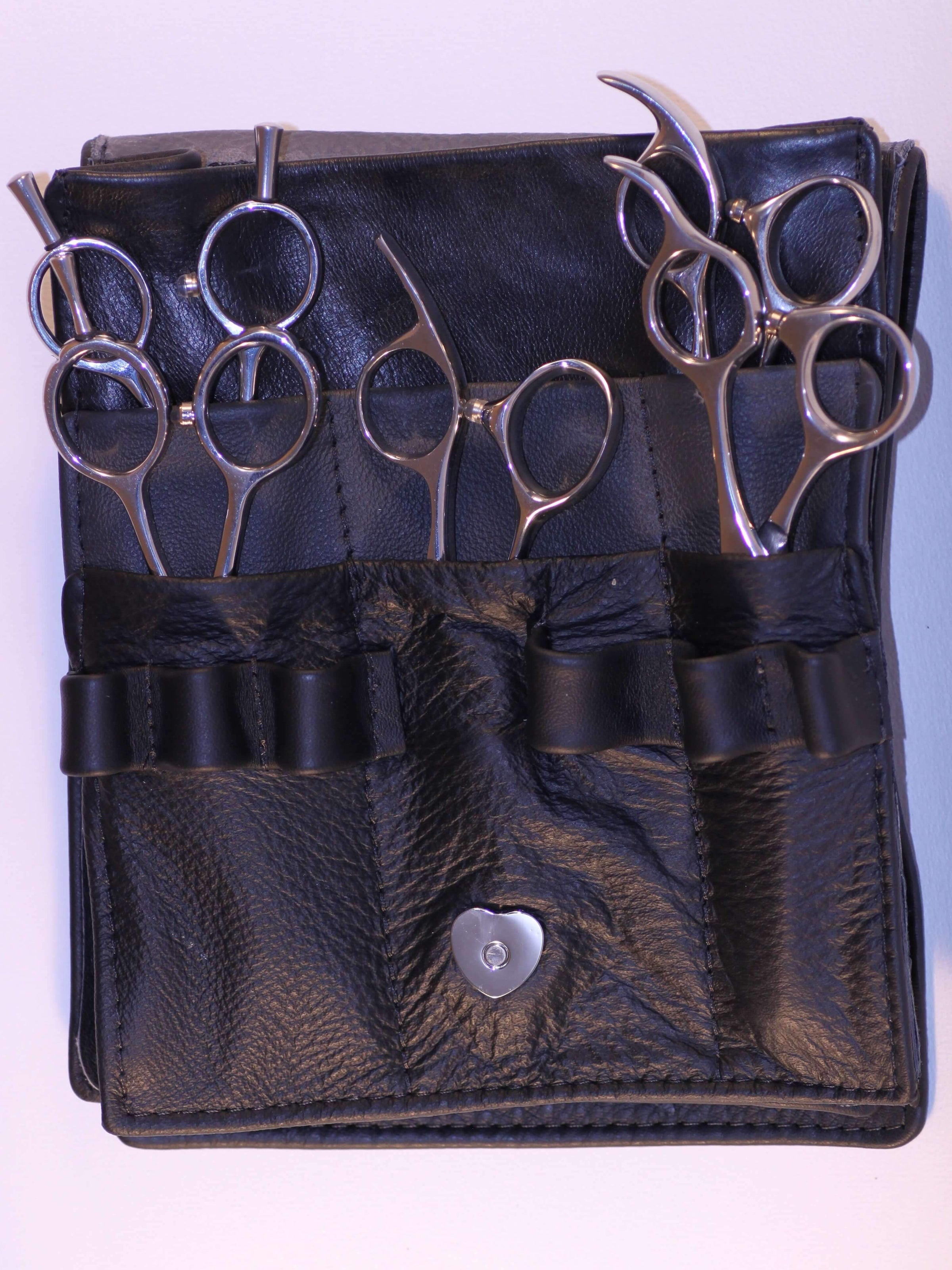 Leather Artisan Handmade leather scissor pouch