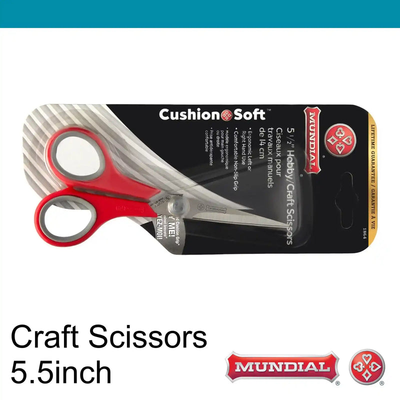 Mundial 5.5 inch Softie Grip Craft Scissors