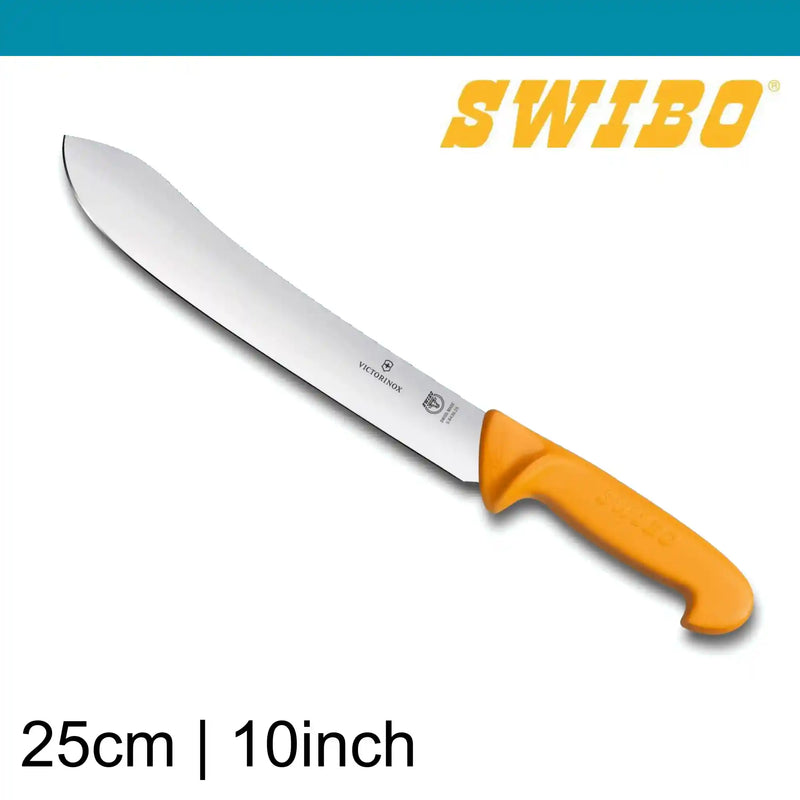Swibo Butchers Knife- wide tip stiff blade 25 cm