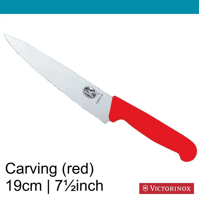 Victorinox Fibrox Carving Knife 19 cm in Red