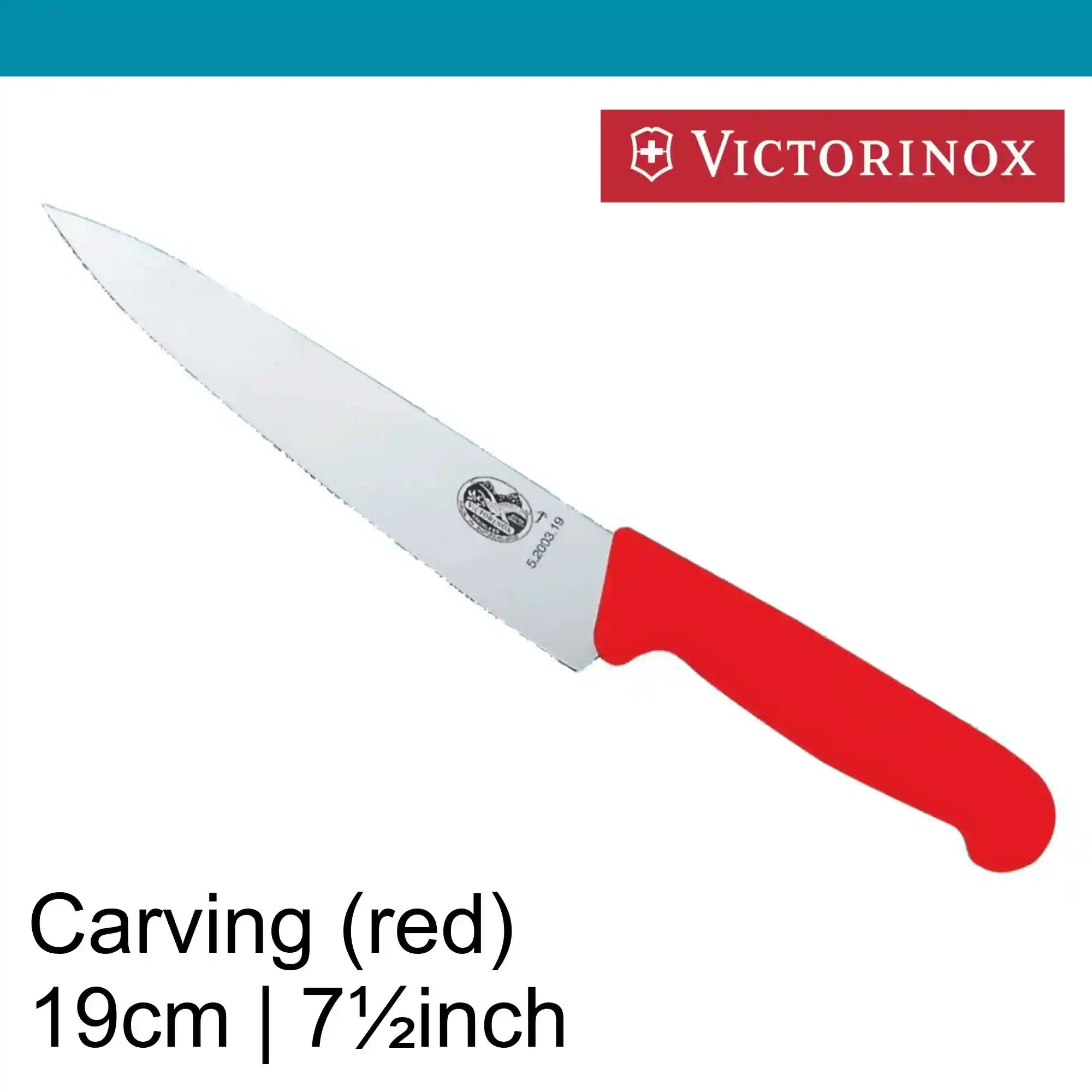 Victorinox Fibrox Carving Knife 19 cm in Red
