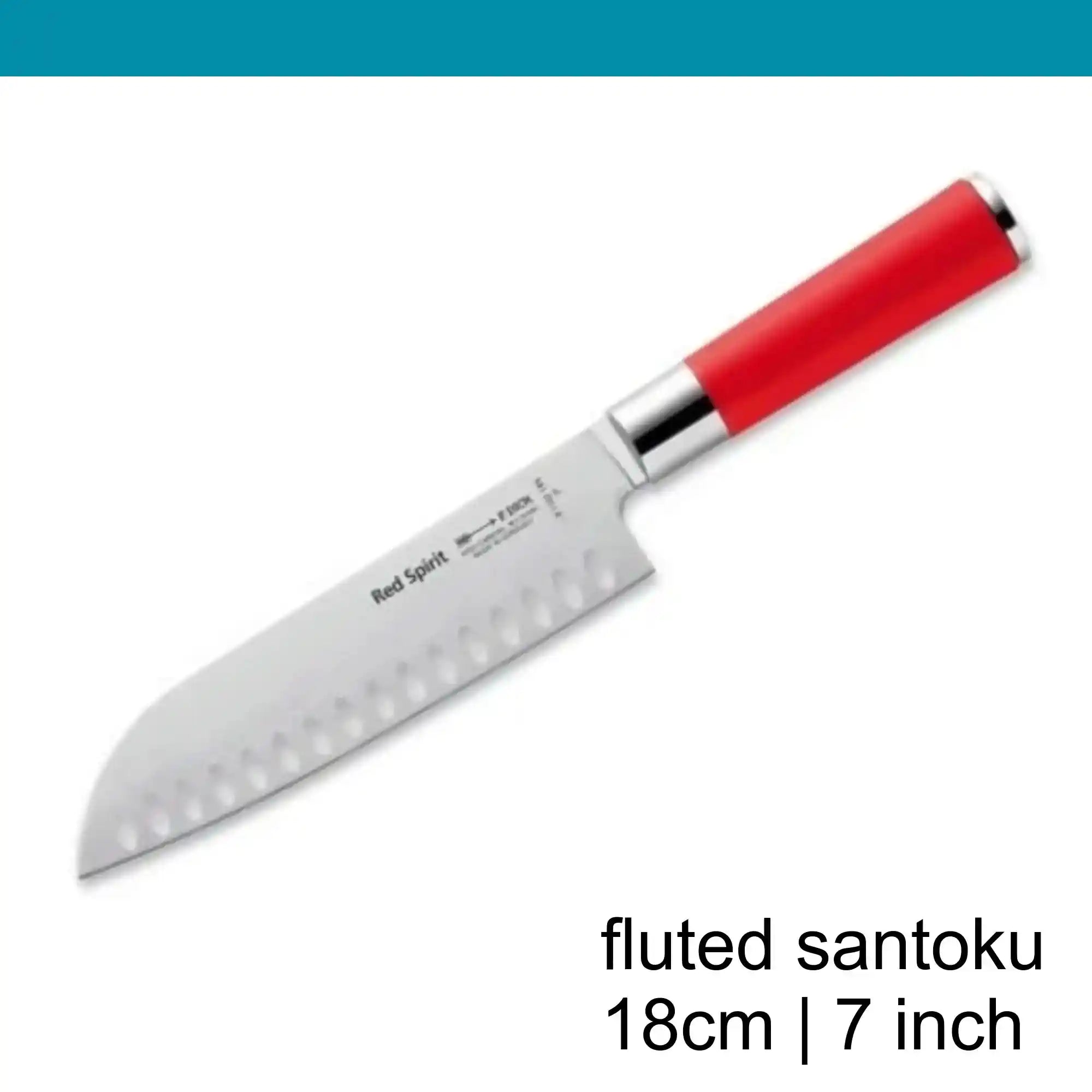 F.Dick Red Spirit Santoku 18 cm Fluted Knife