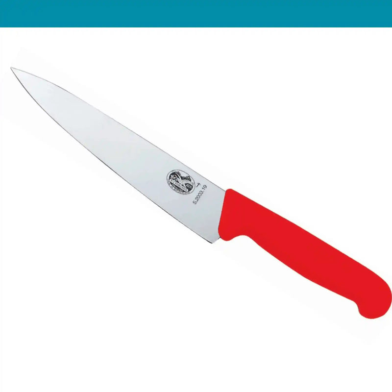 Victorinox Fibrox Carving Knife 19 cm in Red