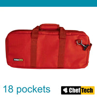 ChefTech Knife Bag 18 pocket Red