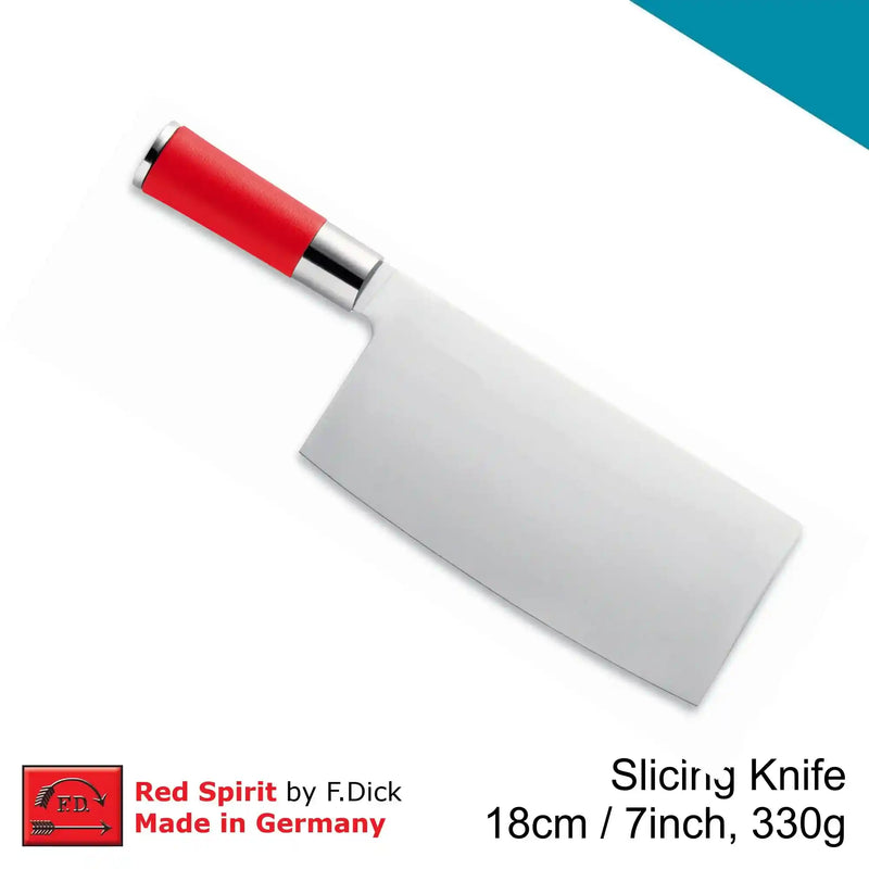 F.Dick Red Spirit Chinese Slicing Knife (330g), 18cm