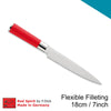 F.Dick Red Spirit Filleting Knife, Flexible, 18cm