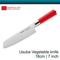 F.Dick Red Spirit Usuba Vegetable Knife, 18 cm