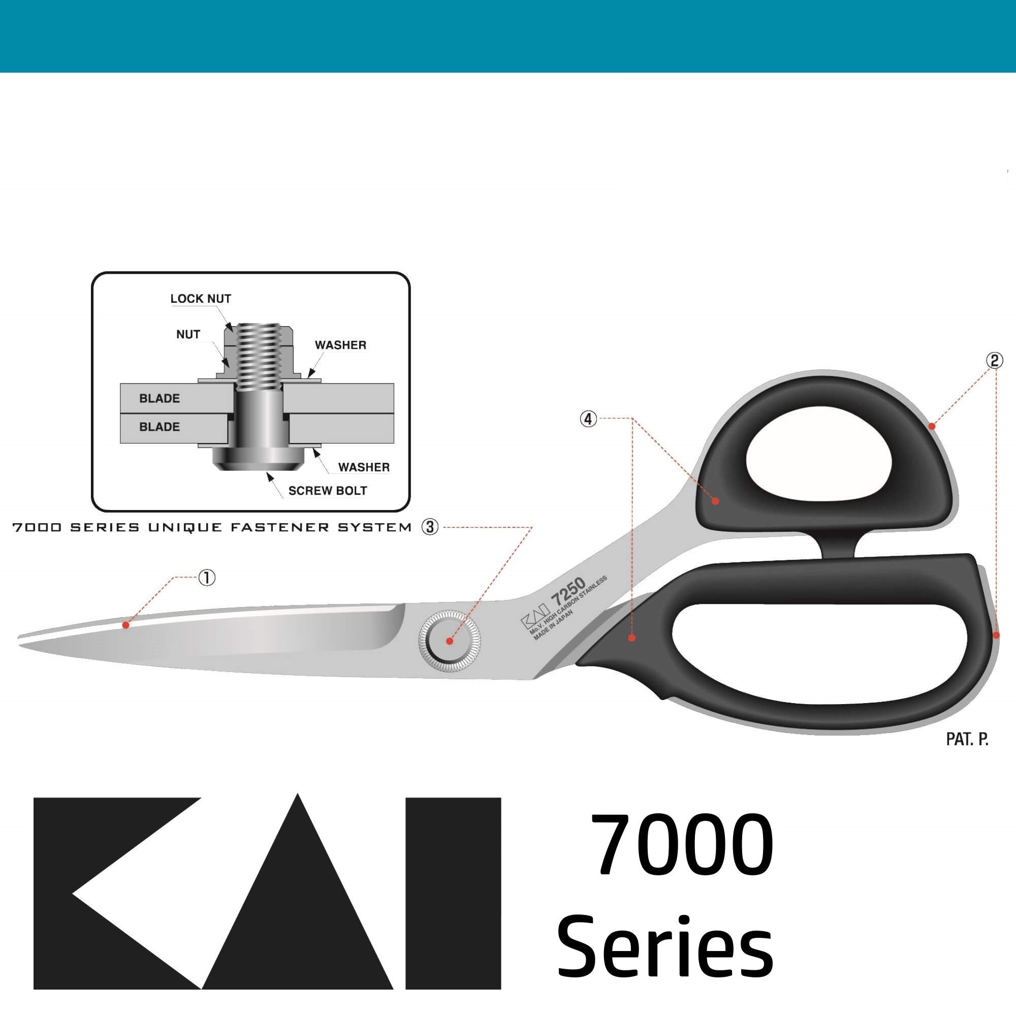 Kai Premium Leather Scissors Shears selling 7240-AS