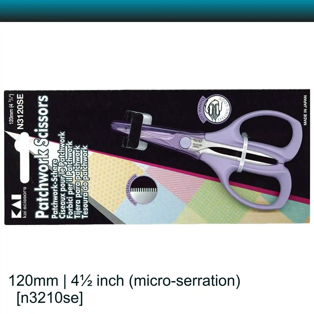 Kai n3120se Patchwork embroidery serrated scissors 120 mm