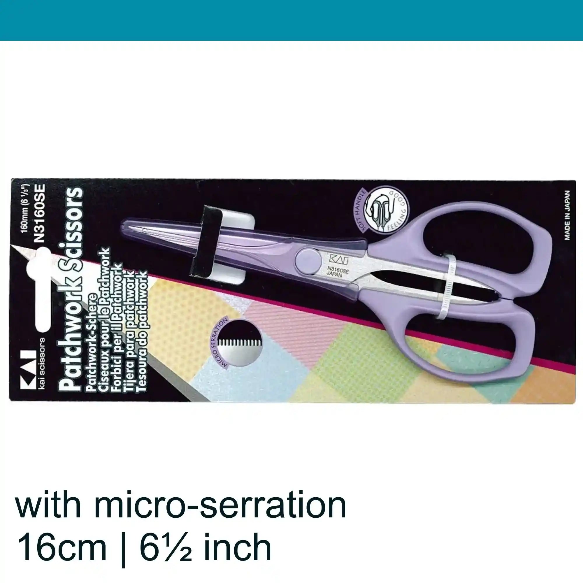 Kai n3160se Patchwork serrated scissors 160 mm
