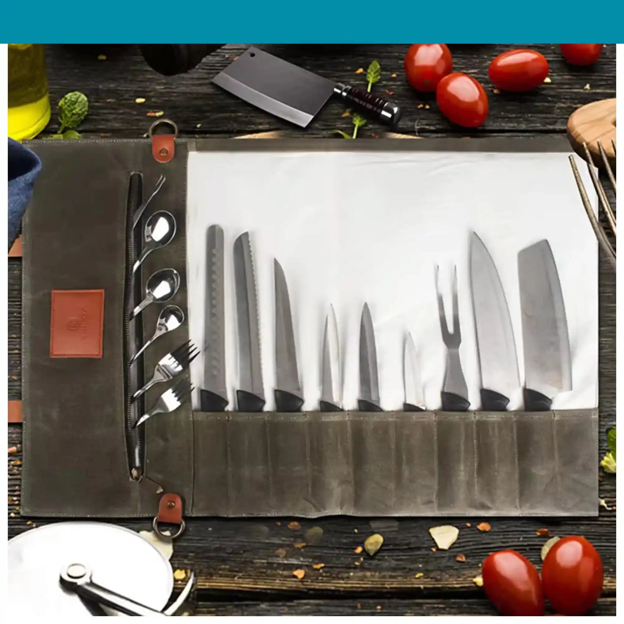Chef Knife Bag (10 pockets) Canvas