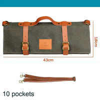 Chef Knife Bag (10 pockets) Canvas