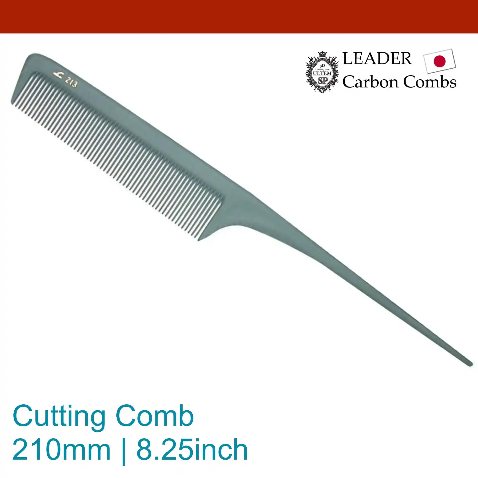 Leader Carbon #213 Tapered Tail Comb 8"