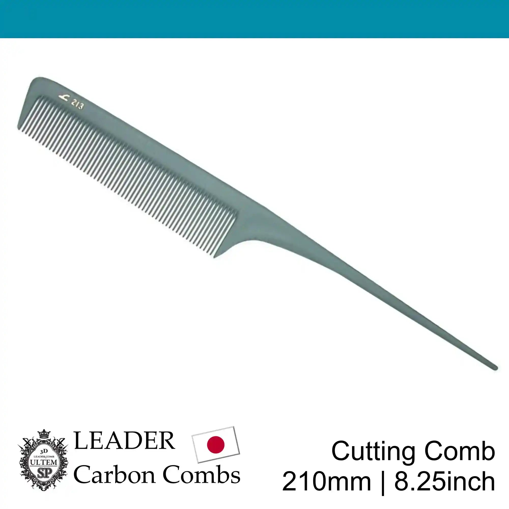 Leader Carbon #213 Tapered Tail Comb 8"