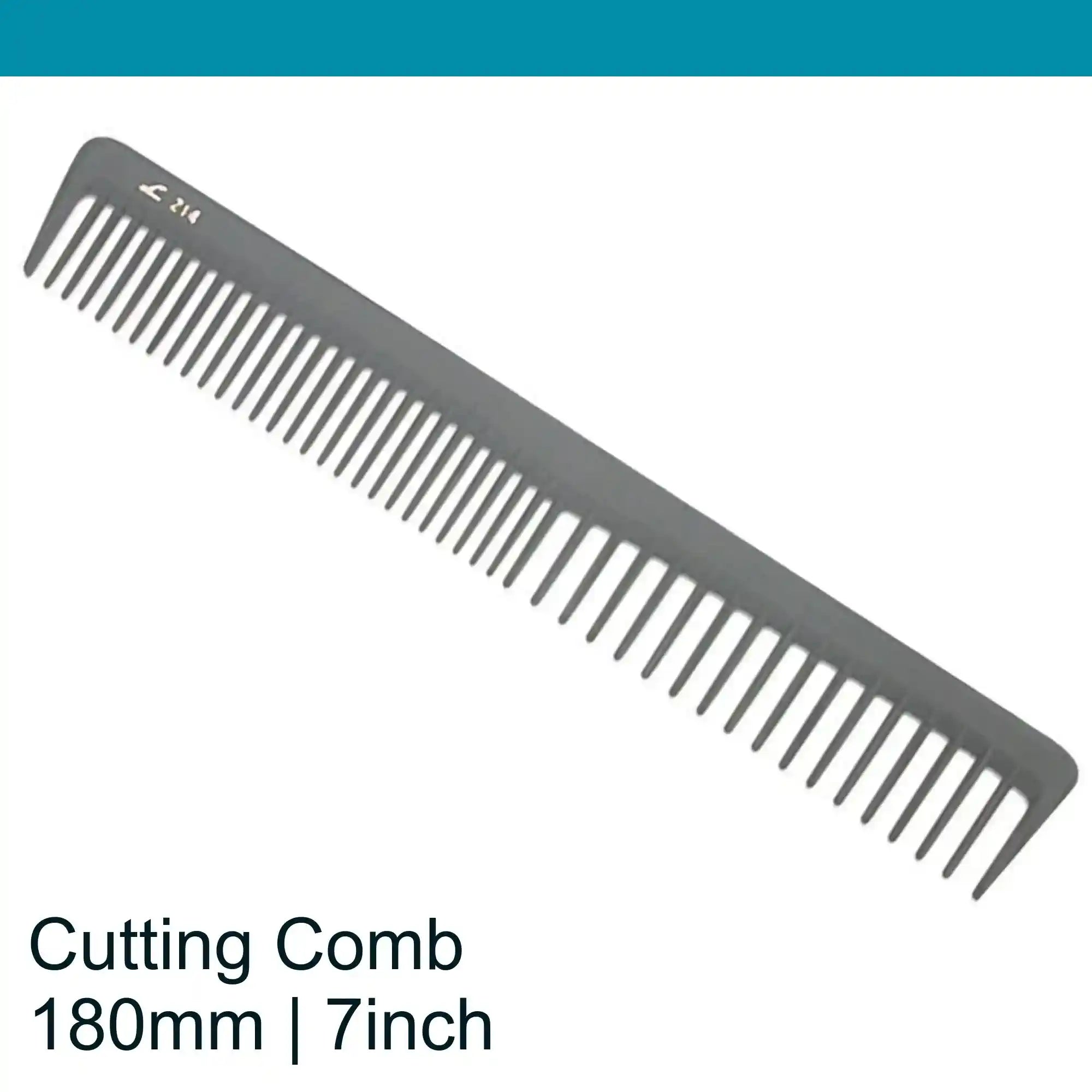 Leader Carbon #214 Wide Teeth Cutting Comb 7"