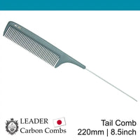 Leader Carbon #257 Metal Tail Comb 8½"