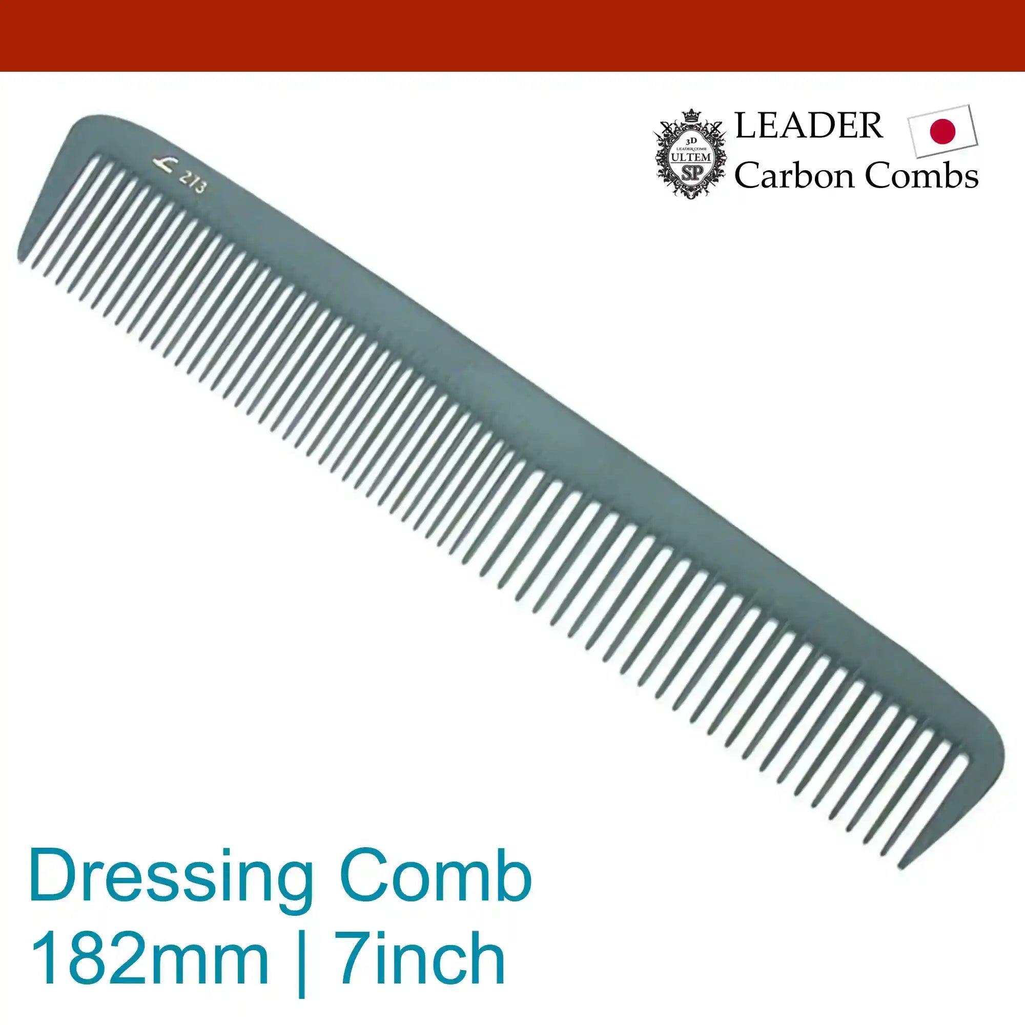 Leader Carbon #273 Dressing Comb 7"