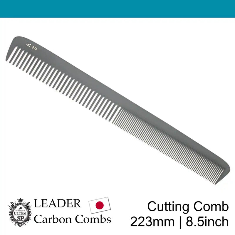 Leader Carbon #274 Long Tapered Cutting Comb 8½"