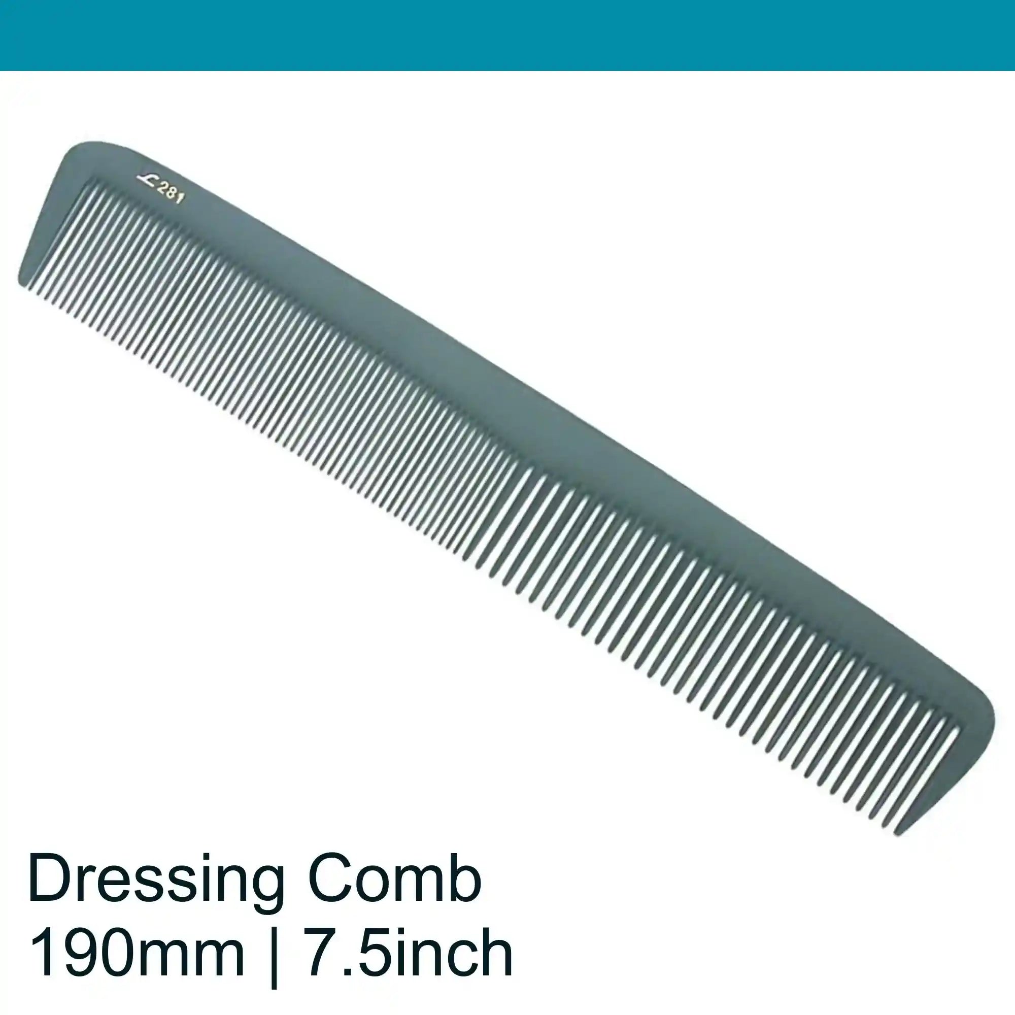 Leader Carbon #281 Standard Dressing Comb 7½"