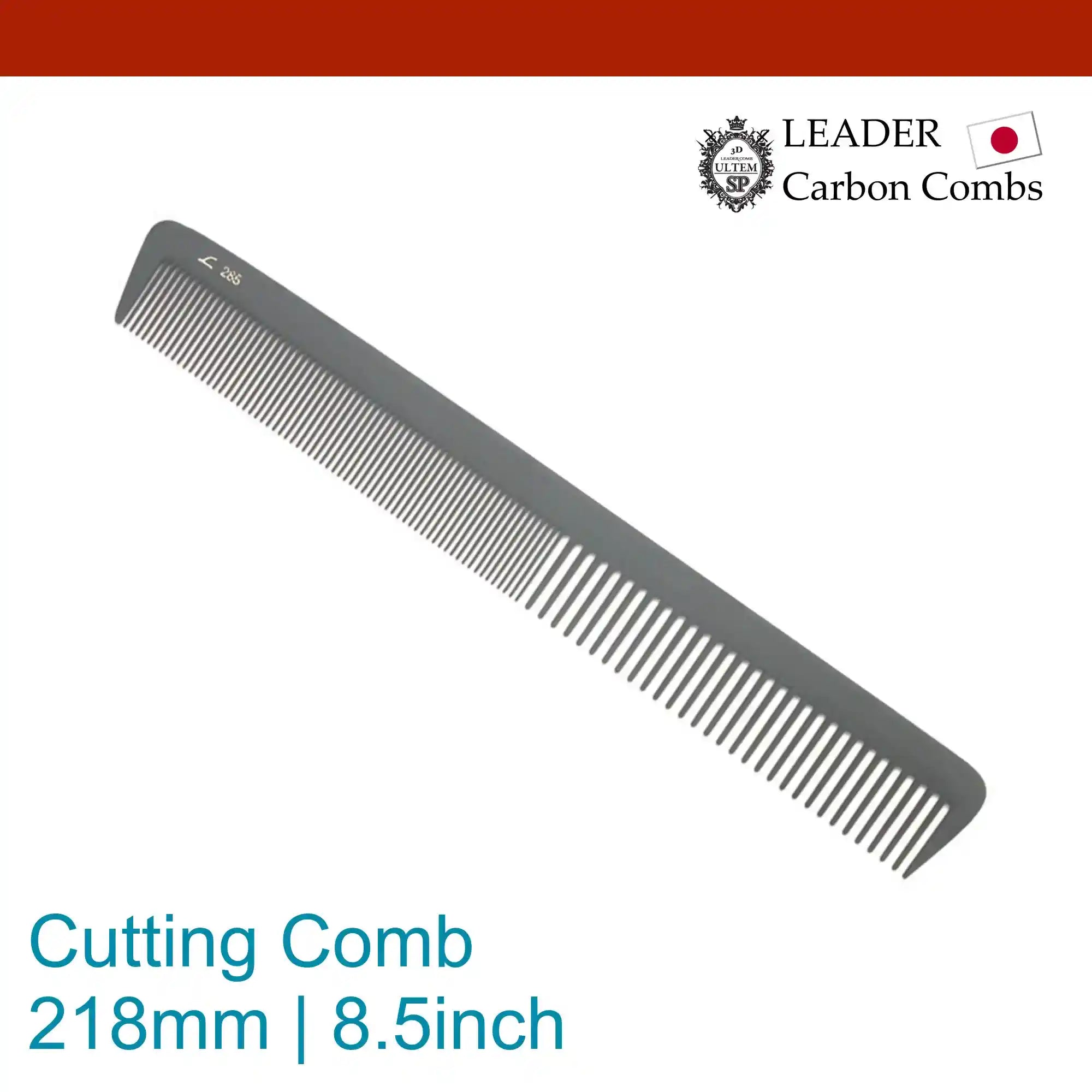 Leader Carbon #285 Long Cutting Comb Wide Teeth 8½"
