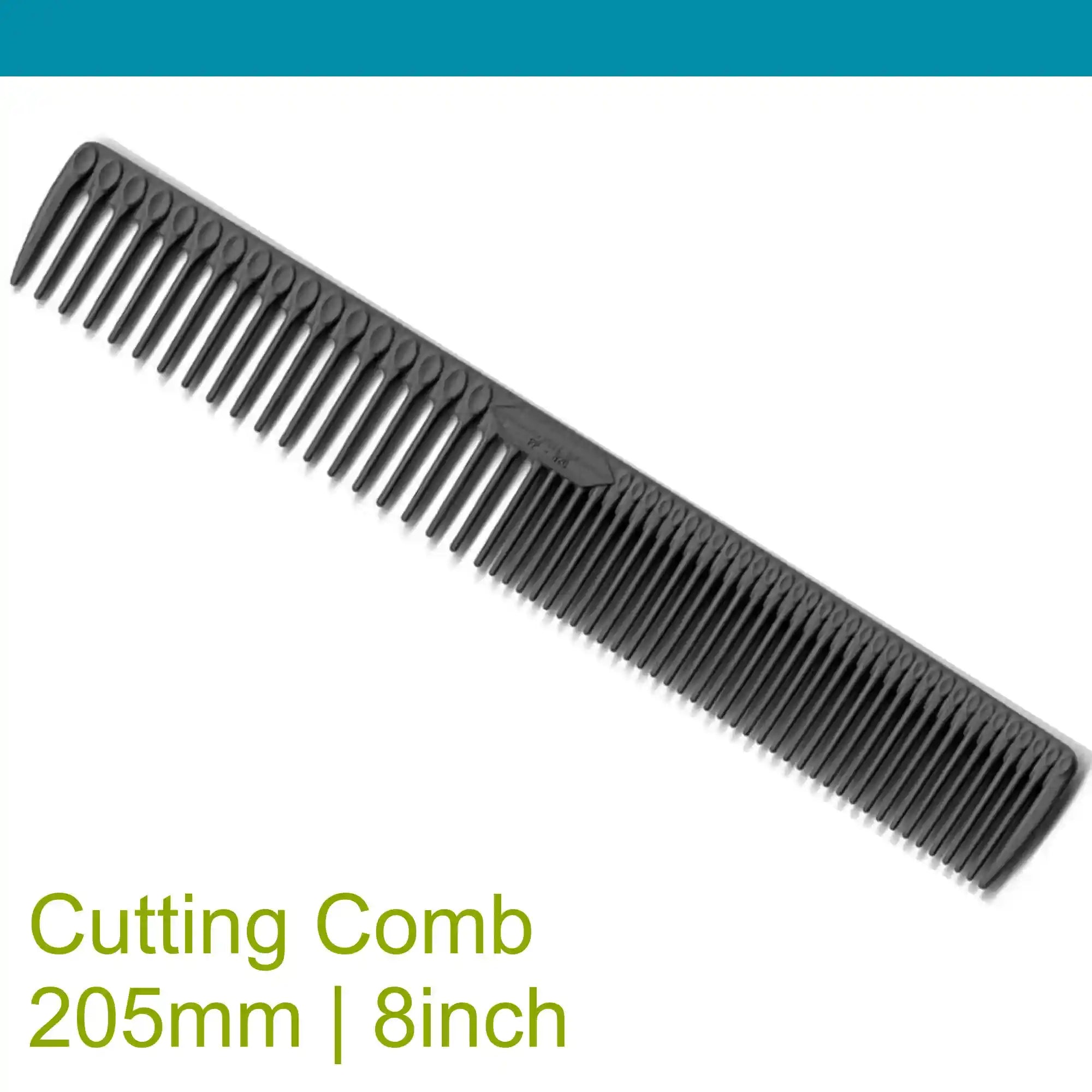 Leader Carbon #820 Long Textured Ridge Comb 8"