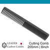 Leader Carbon #820 Long Textured Ridge Comb 8"