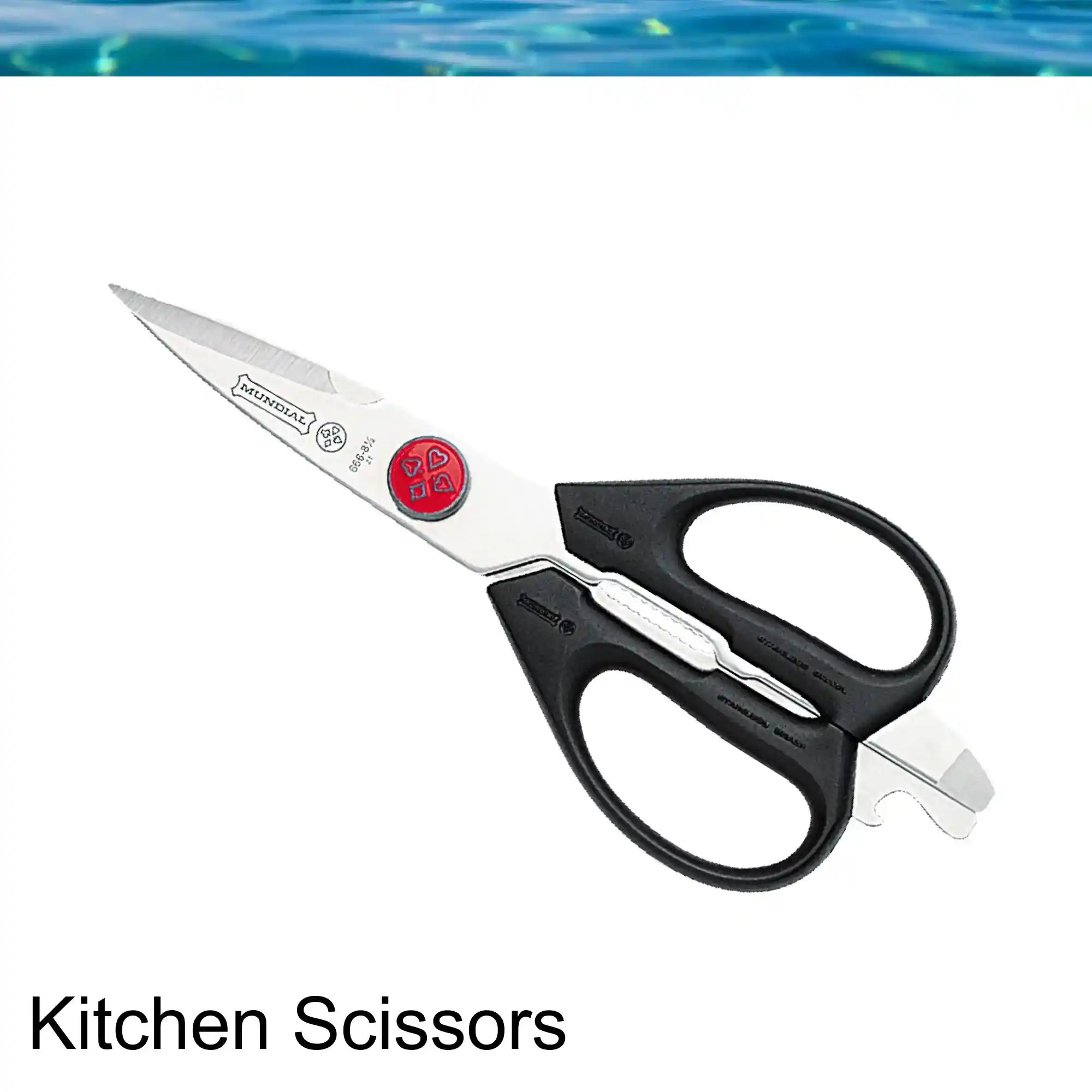 Mundial Kitchen Scissors Red Dot