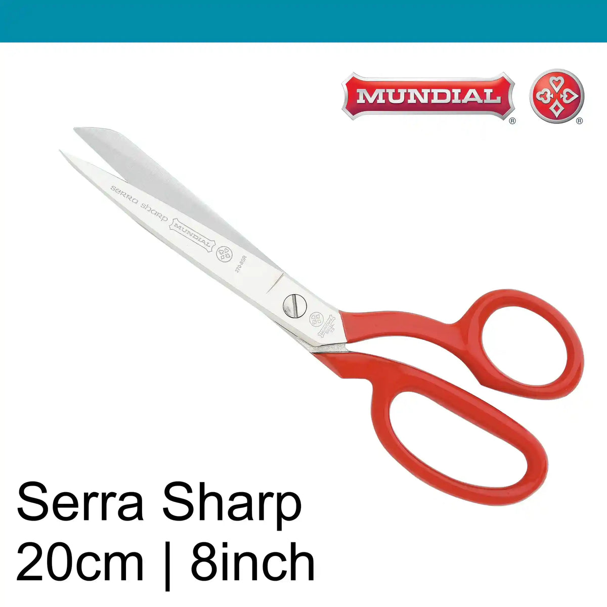 Mundial 8 inch Serra Sharp Dressmaking Scissors 270-8SR 20cm