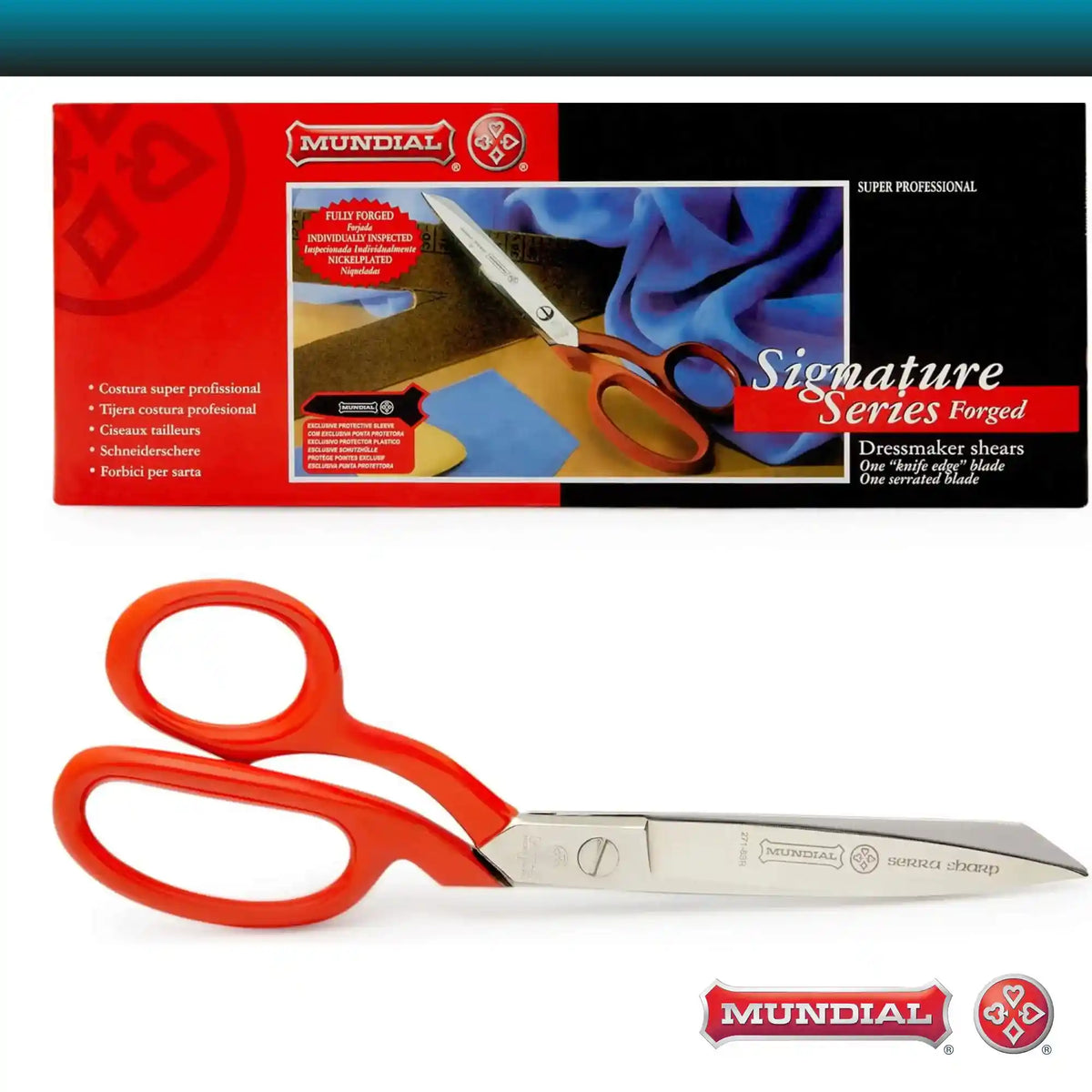 Mundial 8 inch left-handed Serra Sharp Scissors