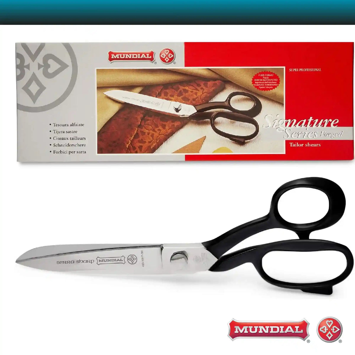 Mundial 10 inch Bullnose Tailor Scissors 490 (25 cm)