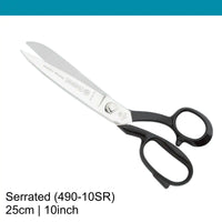 Mundial 10 inch Bullnose Tailor Scissors Serrated 490 (25 cm)