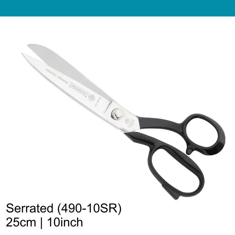 Mundial 10 inch Bullnose Tailor Scissors Serrated 490 (25 cm)