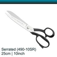 Mundial 10 inch Bullnose Tailor Scissors Serrated 490 (25 cm)