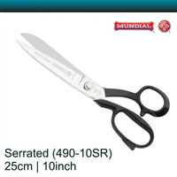 Mundial 10 inch Bullnose Tailor Scissors Serrated 490 (25 cm)