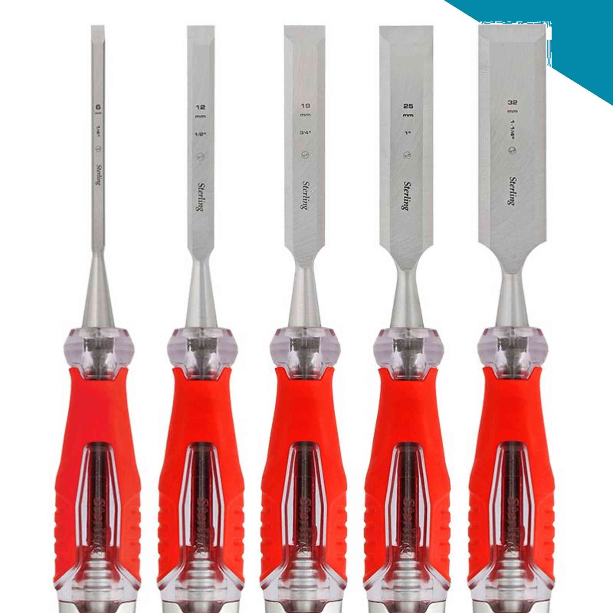 Sterling Ultimax Wood Chisel: 5 Piece Set 6,12,19,25,32mm