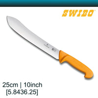 Swibo Butchers Knife -wide tip stiff blade 25cm