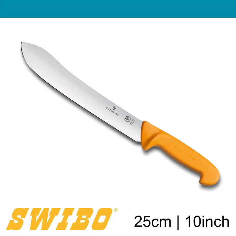 Swibo Butchers Knife- wide tip stiff blade 25 cm
