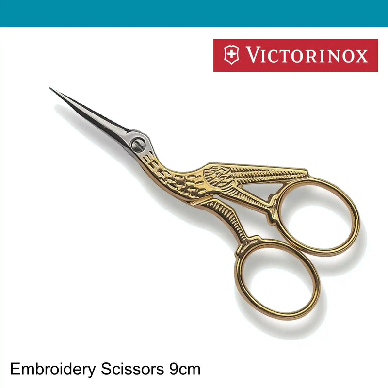 Victorinox Stork Embroidery Scissors Gold Plated 9cm
